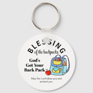 Porte-clés Bénédiction des sacs à dos Dieu est derrière toi