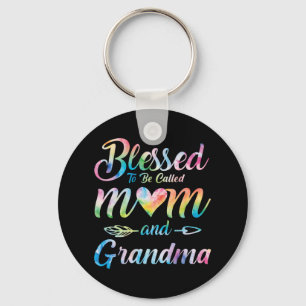 Porte-clés Béni D'Être Appelé Maman Et Grand-Mère Florale