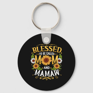 Porte-clés Béni d'être appelé Maman et Mamaw Fête des mères