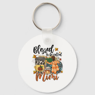 Porte-clés Béni D'Être Appelé Mimi Fall Citrouille Thanksgivi