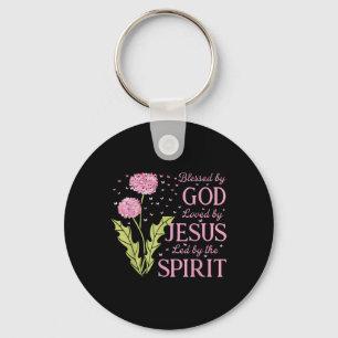 Porte-clés Béni Par Dieu Aimé Par Jésus Dirigé Par L'Esprit C