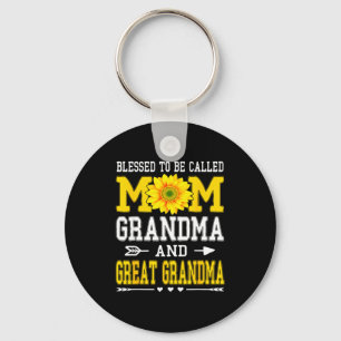 Porte-clés Bénie d'être appelée maman grand-mère arrière-gran