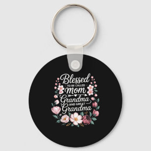 Porte-clés Bénie d'être appelée maman grand-mère arrière-gran