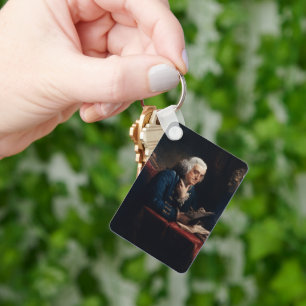 Porte-clés Benjamin Franklin Fondateur, Inventeur, Scientifiq