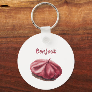 Porte-clés Béret Rouge Bonjour
