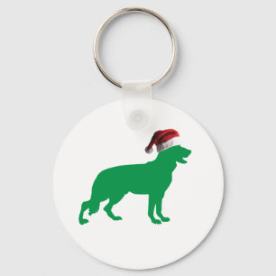 Porte-clés Berger allemand de Noël