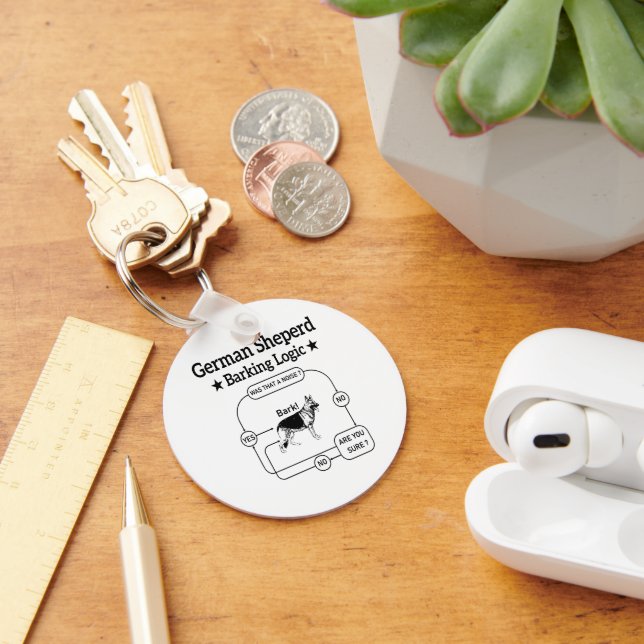 Porte-clés Berger allemand logique d'écorce Drôle chien Sarca (Bureau)
