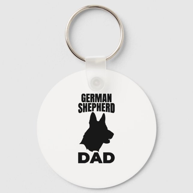Porte-clés berger allemand Papa (Recto)