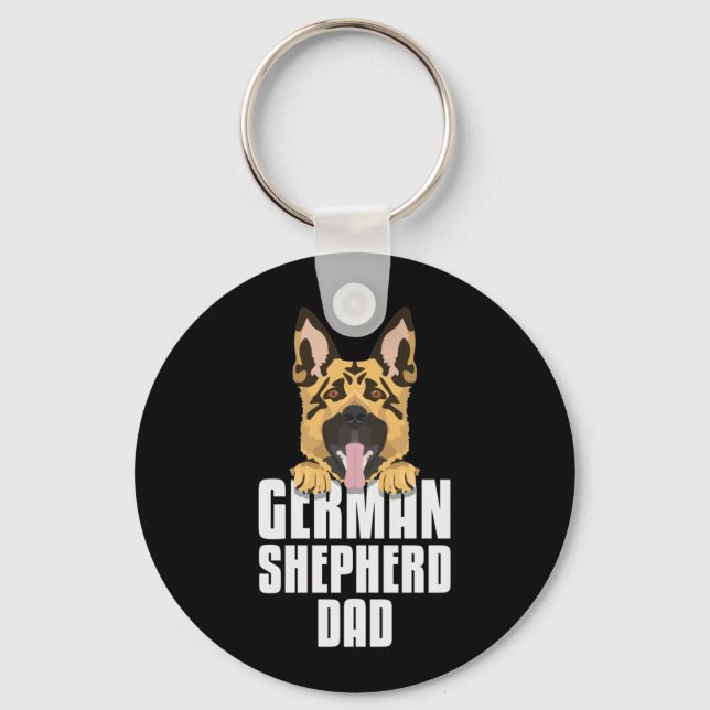 Porte-clés Berger allemand papa, Chien papa (Recto)