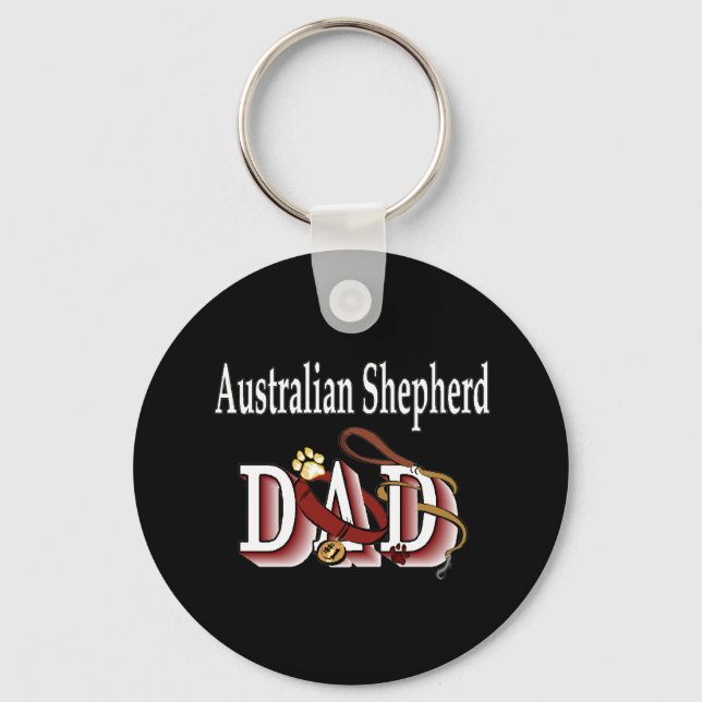 Porte-clés berger australien papa Porte - clé (Recto)