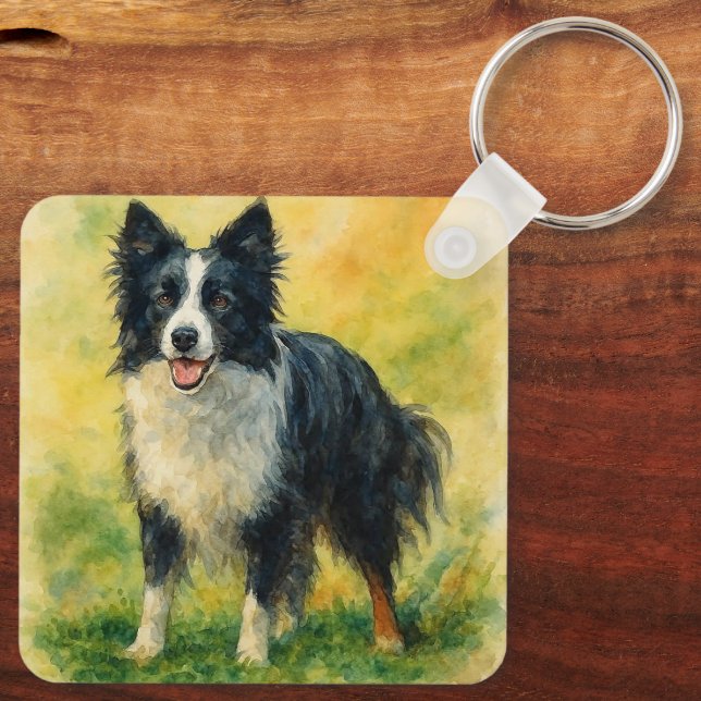 Porte-clés Berger Border Collie (Verso)