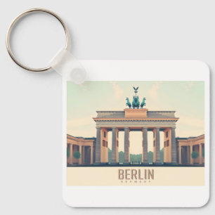 Porte-clés Berlin Allemagne Porte de Brandebourg Pastel Voyag