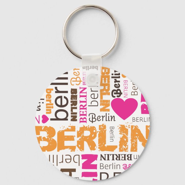 Porte-clés Berlin german typography key chain (Recto)