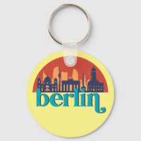 Berlin Germany City Skyline Retro Cityscape Art