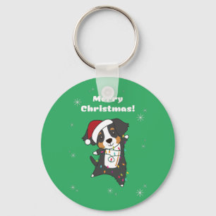 Porte-clés Bernese Joyeux Noël Joyeux Chiens de Noël Joyeux K