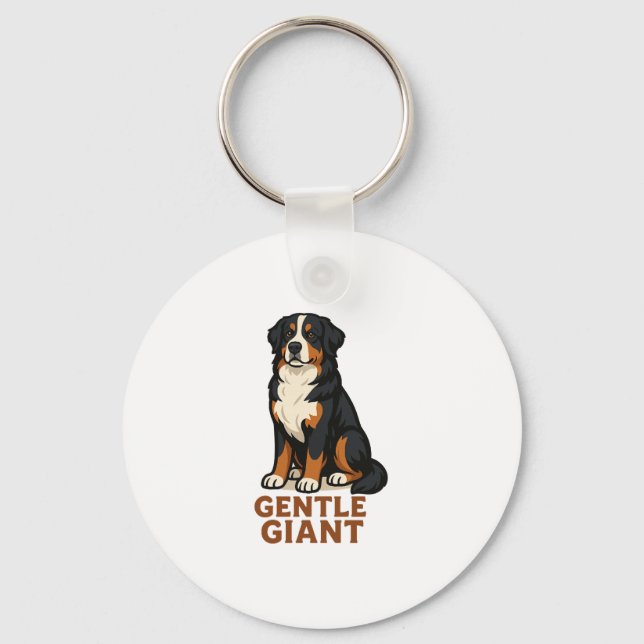 Porte-clés Bernese Mountain Dog Gentle Giant. (Recto)
