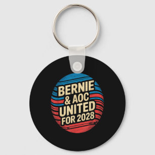 Porte-clés Bernie Sanders Et Aoc 2028 Pour La Campagne Du Pré