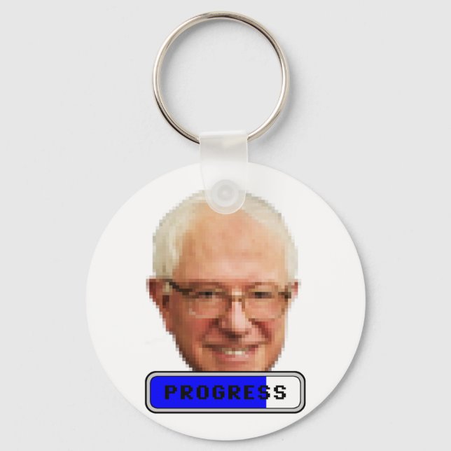 Porte-clés Bernie Sanders Pixelated - PROGRÈS (Recto)