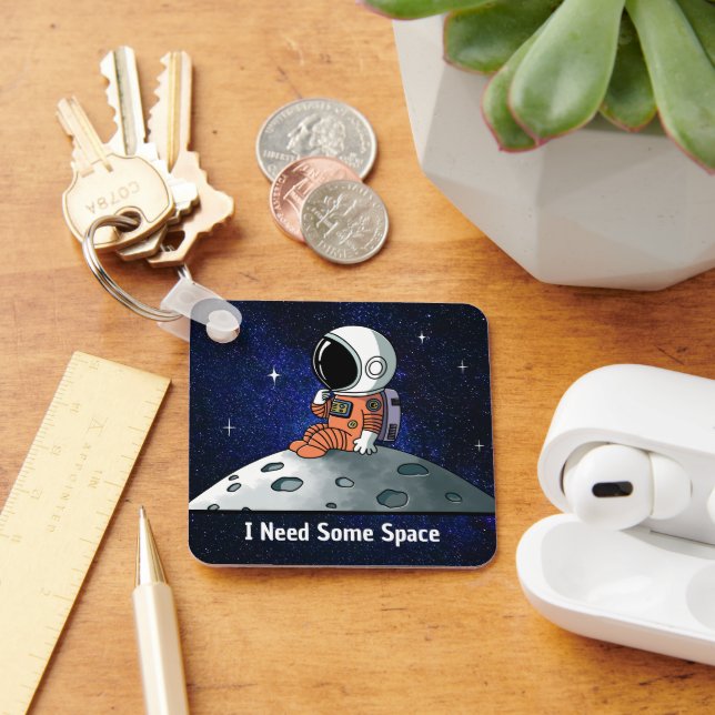 Porte-clés Besoin d'espace, Astronaute, Spationaute, Sur mesu (Bureau)
