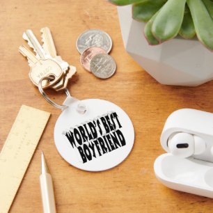 Porte-clés Best Boyfriend typographie noire