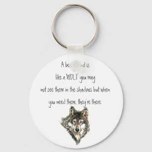 Porte-clés Best Friend Inspirational Quote Wolf, Wolves  Post