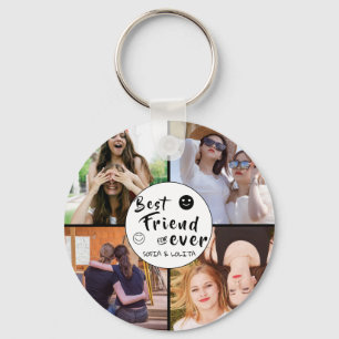 Porte-clés Best Friends Forever - Collage personnalisé 4 phot