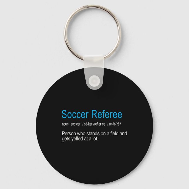 Porte-clés Best Hilarious Soccer Referee Definition Funny Gif (Recto)