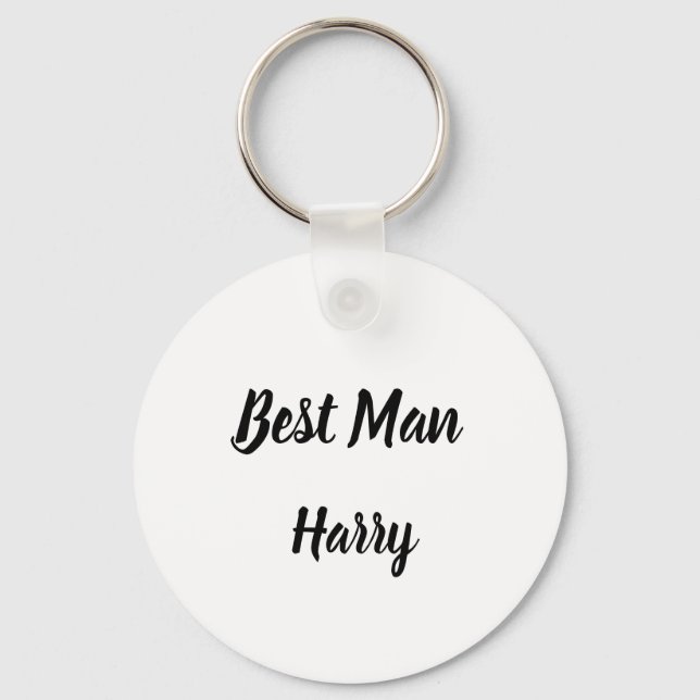 Porte-clés Best Man Gift Custom Name Gifts Wedding  (Recto)