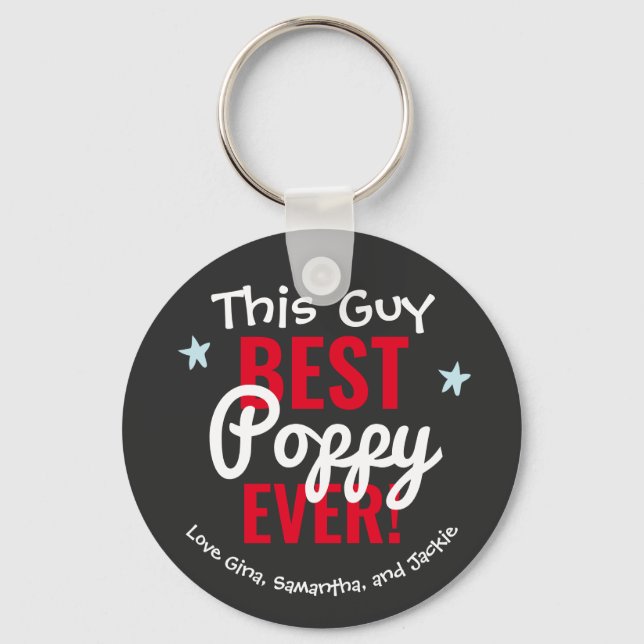 Porte-clés Best Poppy Ever Custom Name (Recto)
