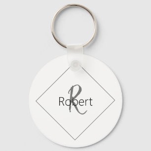 Porte-clés Best Trendy Minimalist White Black Monogram