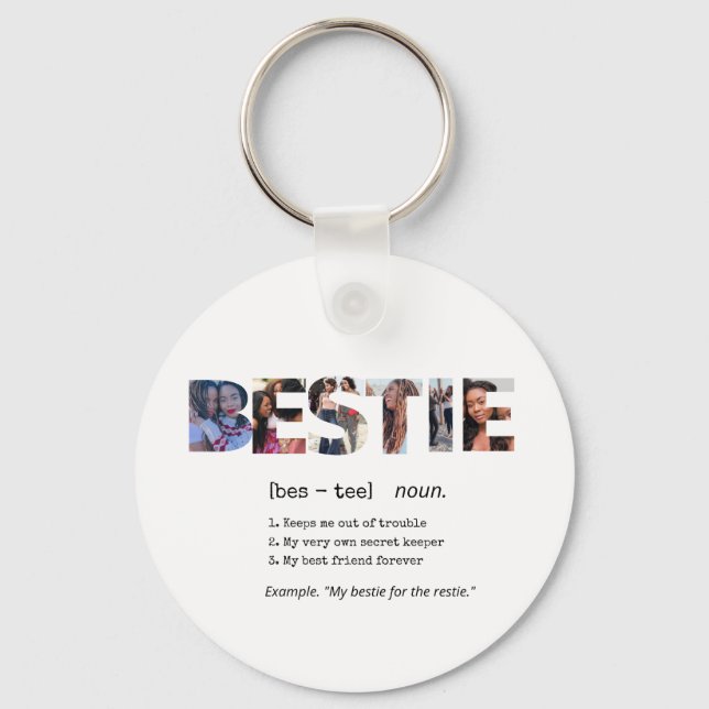 Porte-clés Bestie moderne BFF Best Friends Photo Collage mign (Recto)