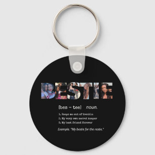 Porte-clés Bestie moderne BFF Best Friends Photo Collage mign