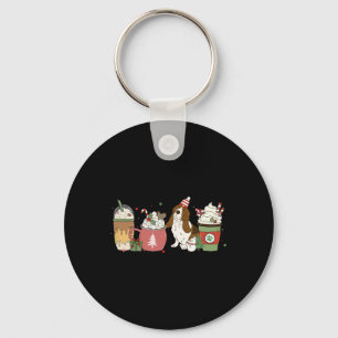 Porte-clés Bet Hound Café Latte hiver Chien de Noël Maman Ho