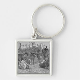 Porte-clés Bétail dans un corral de maïs du Kansas