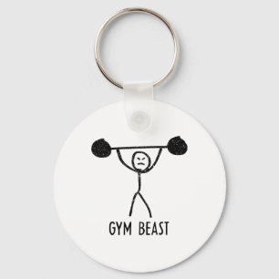 Porte-clés Bête de gym exercice drôle de musculation forme ph