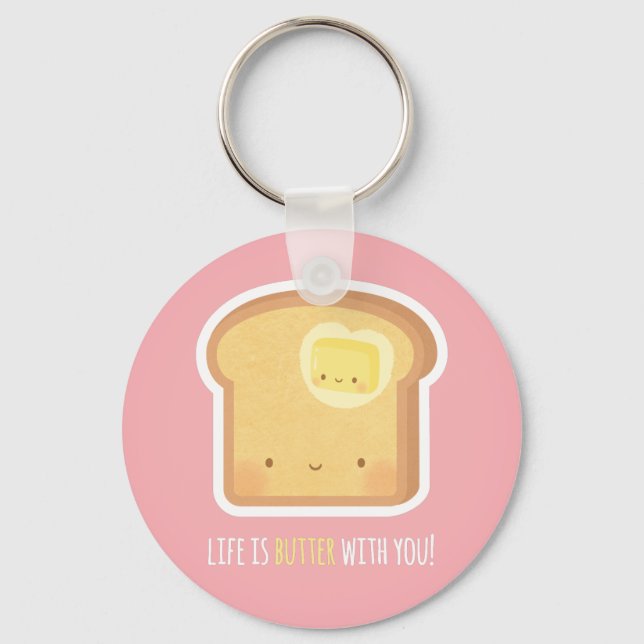 Porte-clés Beurre Mignon et Toast Ensemble (Recto)