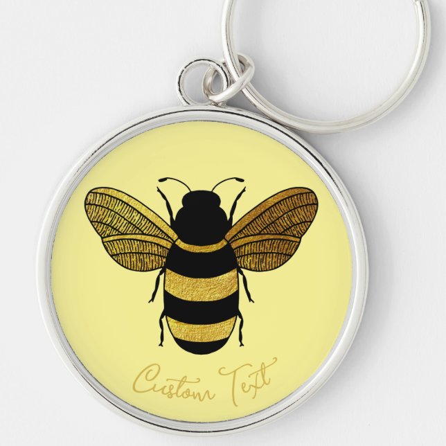 PORTE-CLÉS BEYER JAUNE BLACK OR BOMBLEBEE INSECT BEE (Devant)