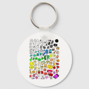 Porte-clés Bfdi Inanimer La folie Tous Les Caractères _1