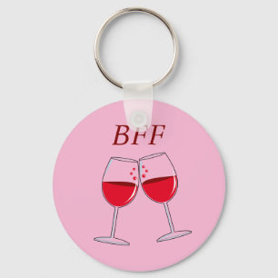 Porte-clés BFF Best Friends Forever Bouton Bouton Clé Cercle