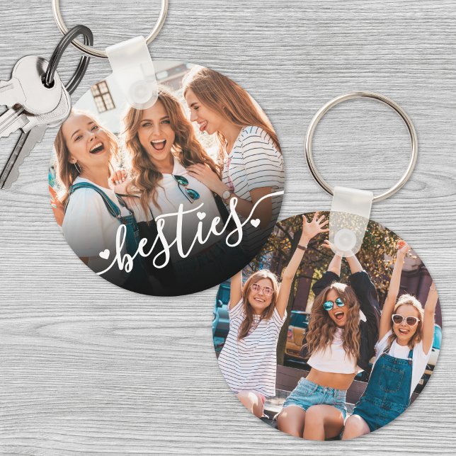 Porte-clés BFF Script meilleur ami photo (Best Friend Script BFF Photo keychain)