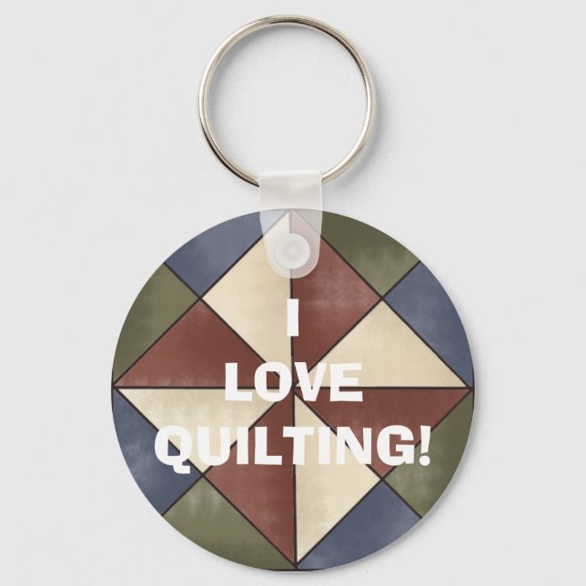 Porte-clés bg (603), ILOVEQUILTING ! (Recto)