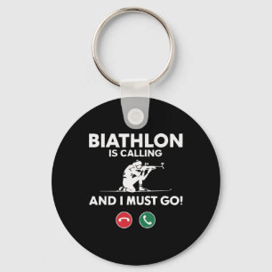 Porte-clés Biathlon Sport hivernal Ski Riffle tir Biath
