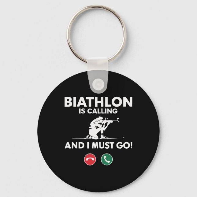 Porte-clés Biathlon Sport hivernal Ski Riffle tir Biath (Recto)