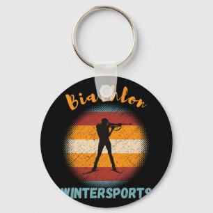 Porte-clés Biathlon Sports d'hiver Ski de fond Fusil