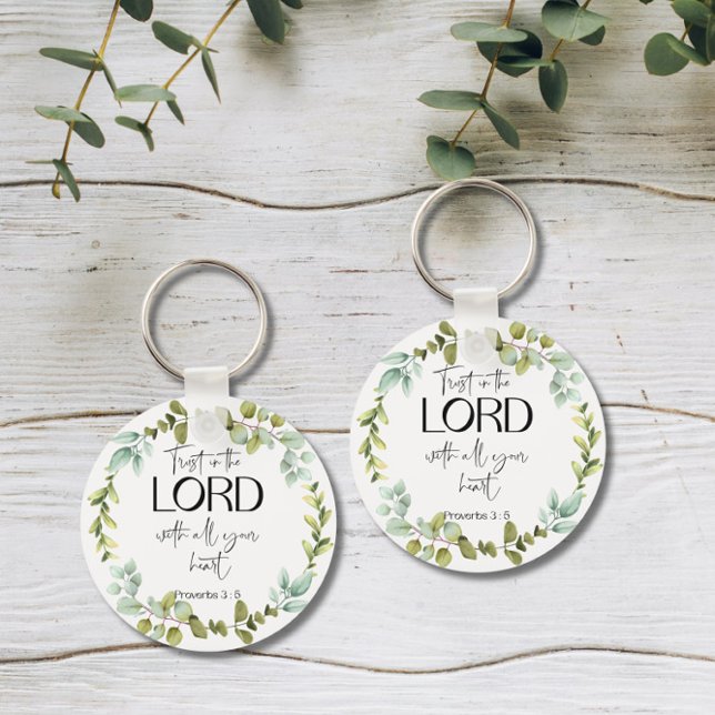 Porte-clés Bible Verse Proverbes Verdure Porte - clé de couro (Créateur téléchargé)