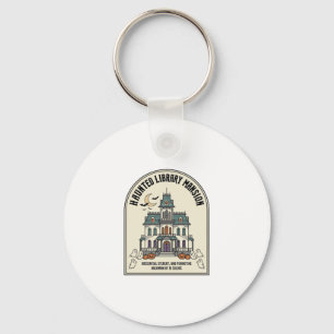 Porte-clés Bibliothèque hantée Salem Fantôme Vintage Hallowee