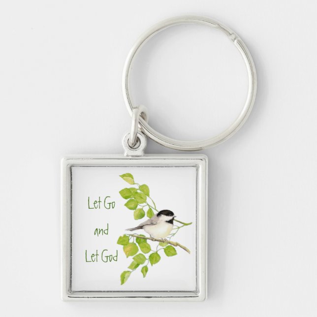 Porte-clés Bichadee mignon "Let Go & Let God" Bird Nature (Devant)