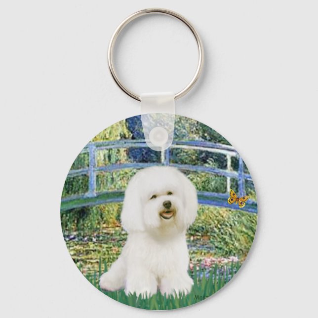 Porte-clés Bichon Frise 1 - Pont (Recto)