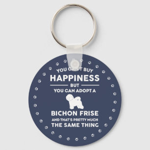 Porte-clés Bichon Frise Adoption Happiness
