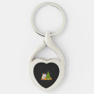 Porte-clés Bichon Frise Amoureux des chiens de Noël Xmas Père